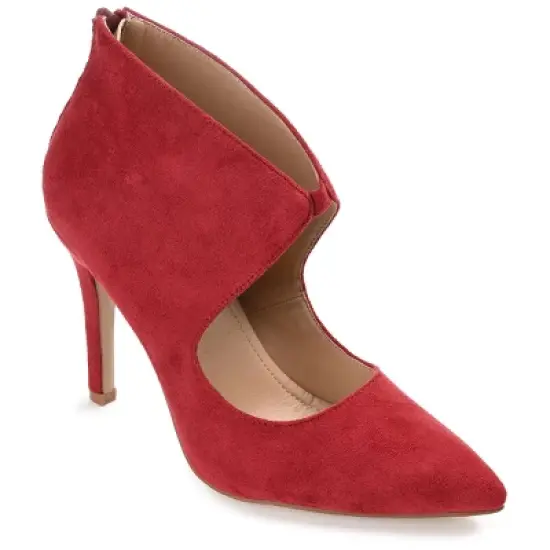 Journee Collection Womens Junniper Back Heel Zip High Stiletto Pointed Toe Pumps image {11}