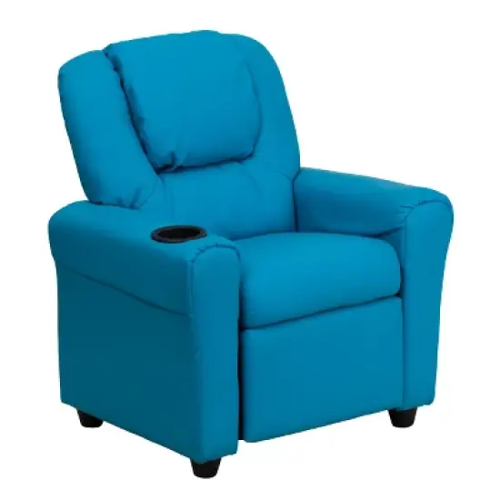 Emma and Oliver Contemporary Kids Recliner with Cup Holder and Headrest image {17}