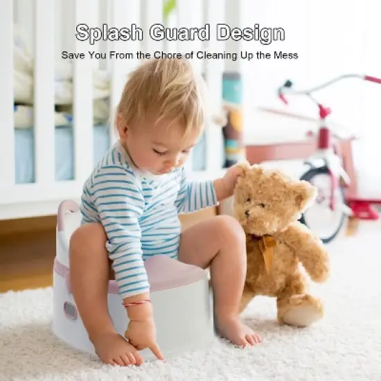 BabyBond 3 in 1 Potty Training Toilet & Training Seat & Sturdy Step Stool,Pink image {2}