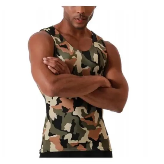 Insta Slim USA Camo Activewear Muscle Tank 3MAT001 image {1}