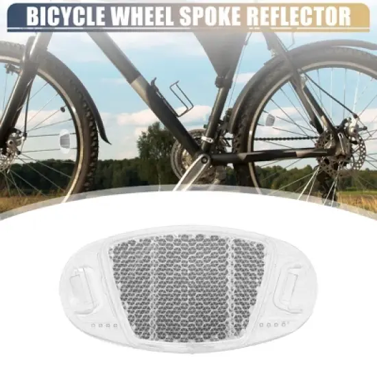 Unique Bargains Bicycle Warning Reflector for Bike Bicycle ABS 2pcs image {3}