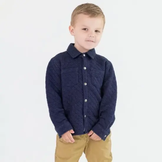 RuggedButts Toddler Boys Quilted Long Sleeve Button Down Shirt image {3}