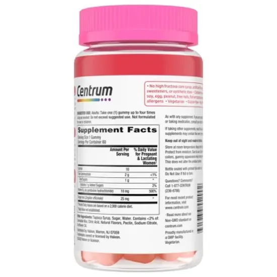 Centrum Morning Sickness Relief Vitamin Gummies - Citrus - 60ct image {2}