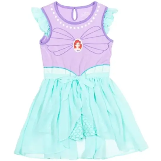 Disney Princess Moana Frozen Rapunzel Jasmine Belle Girls Romper and Skirt Little Kid to Big Kid image {13}