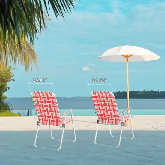 Karl Home Patio Metal Beach Chair(Set of 2) image {5}