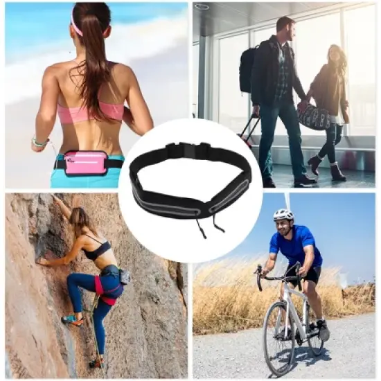 Unique Bargains Double Pocket Running Waist Pack 1 Pc image {3}
