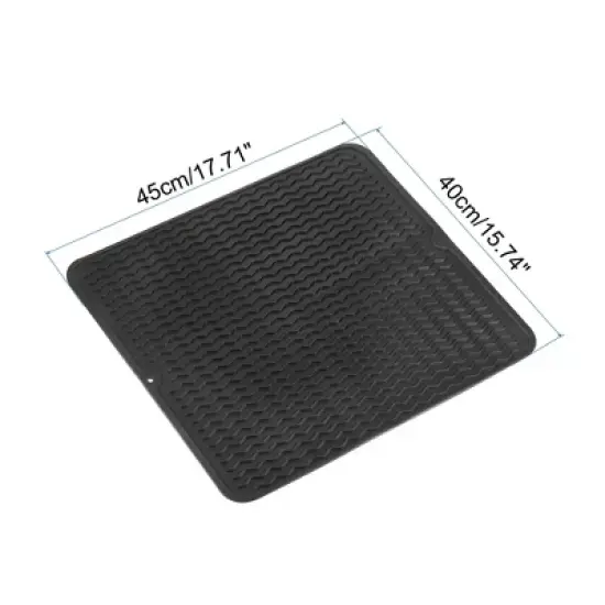 Unique Bargains Silicone Heat Resistant Non-Slip Waterproof Dish Drying Mat 1 Pc image {2}