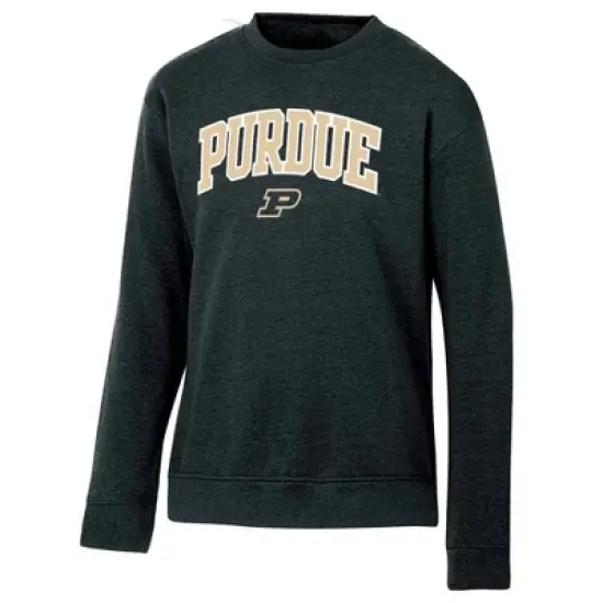 NCAA Purdue Boilermakers Men's Heathered Crew Neck Fleece Sweatshirt image {3}