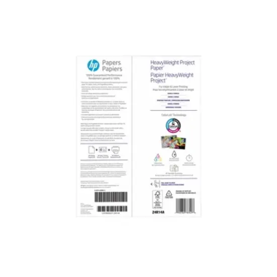 HP HeavyWeight Project Paper, Matte, 40 lb, 8.5 x 11 in. (216 x 279 mm), 250 sheets Z4R14A image {2}