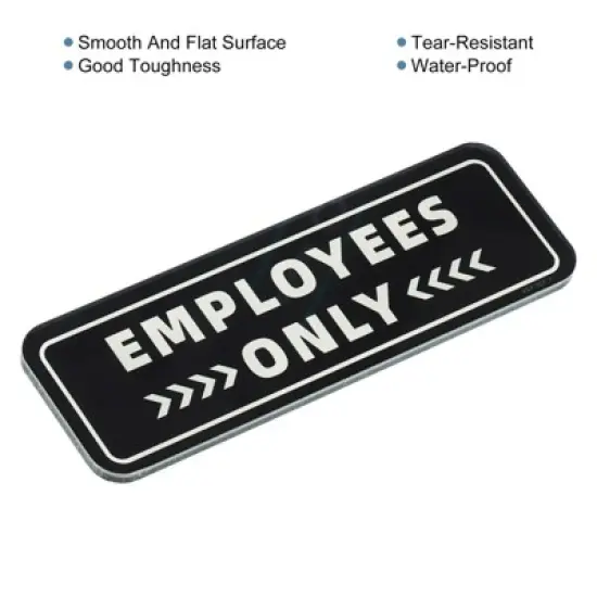 Unique Bargains Acrylic Self-Adhesive Decor Store Business Employee Only Sign image {3}