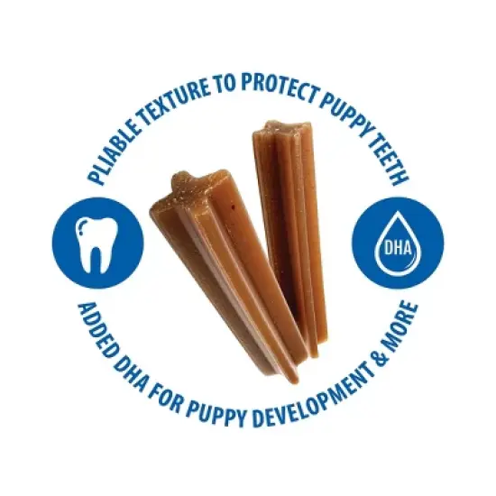 N-Bone Puppy Teething Peanut Butter Flavor Rawhide Alternatives, Dental and Hard Chews Dog Treat Sticks - 7.28oz image {2}