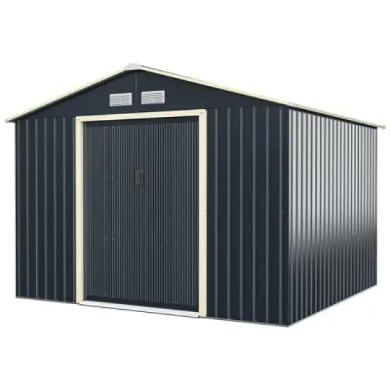 Costway Outdoor Tool Storage Shed Large Utility Storage House w/ Sliding Door image {10}