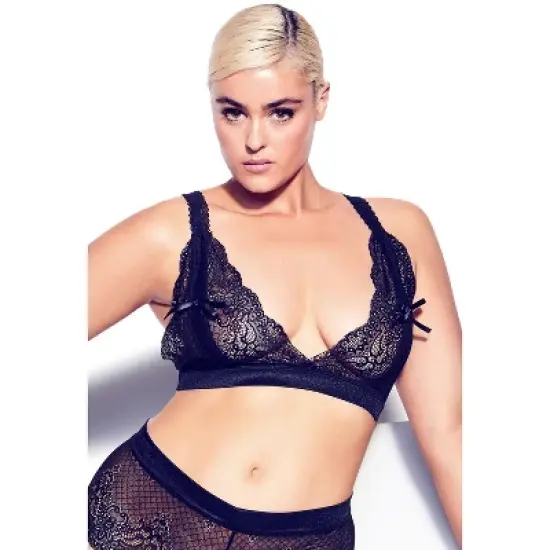 Women's Plus Size Portia Split Cup Bralette - black | FOX & ROYAL image {7}