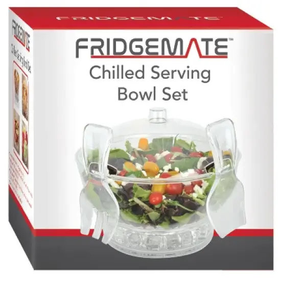FridgeMate 6-Piece Acrylic Chilled Serving Bowl Set in Clear image {5}