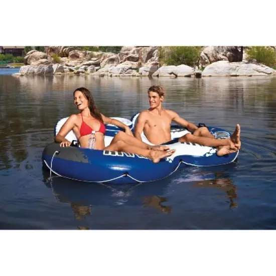 Intex River Run 2 Person  Inflatable Tube Raft Float with Cooler for Pool & Lake image {3}