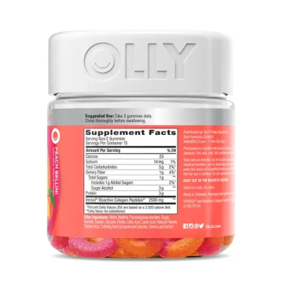OLLY Collagen Rings Supplement Gummies for Skin Resilience - 30ct image {2}