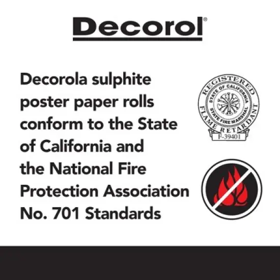 Decorol Flame Retardant Art Paper Roll, 36 Inches x 1000 Feet, Blue image {2}