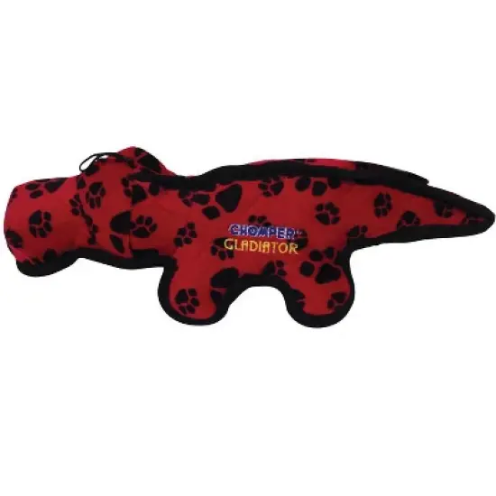 Chomper Gladiator Assorted Nylon/Plush Tuff Alligator Dog Toy Large image {1}