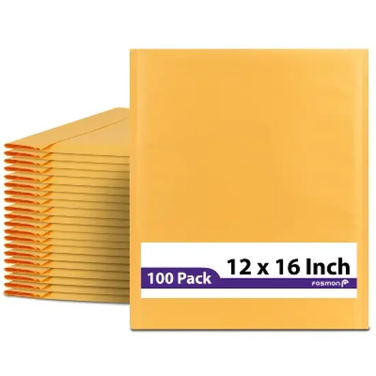Fosmon #6 Kraft Bubble Mailer 12 x 16 inches, Padded Shipping Envelopes for Book, Magazine, Documents image {6}