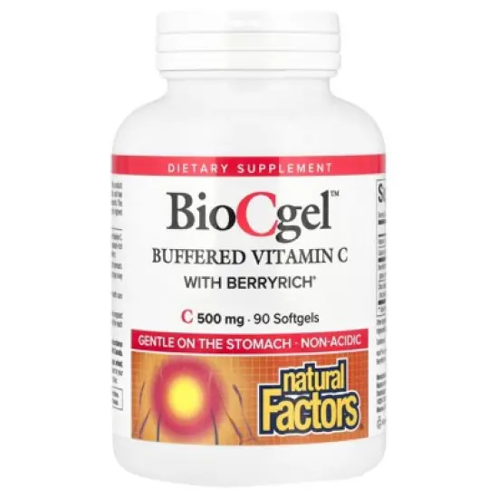 Natural Factors BioCgel&trade;, Buffered Vitamin C with BerryRich&reg;, 90 Softgels image {4}