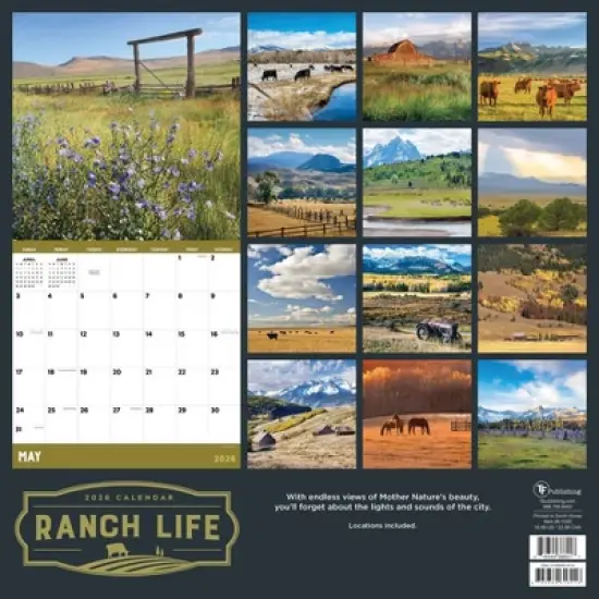 TF Publishing 13.5"x14.5" 2026 Ranch Life Wall Calendar image {4}
