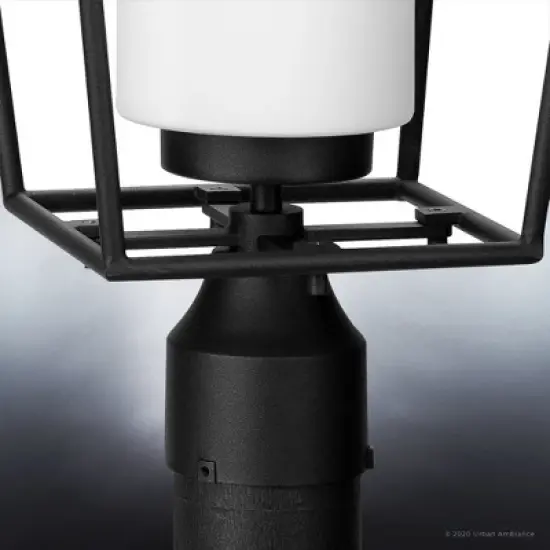Urban Ambiance Luxury Minimalist Outdoor Post Light 21.125''H x 11''W,  Midnight Black Finish,  Chandler Collection, UHP1394 image {5}