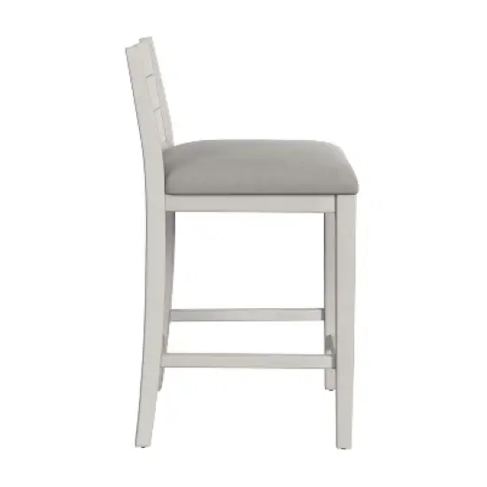 Fowler Wood Counter Height Barstool Sea White - Hillsdale Furniture image {8}