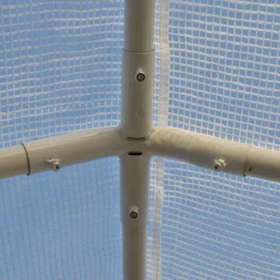 Outsunny 20' x 10' x 8' Heavy-duty Greenhouse, Walk-in Hot House with Windows and Roll Up Door, PE Cover, Steel Frame image {4}