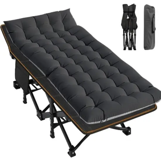 Docred Folding Camping Cot with Mattress & Carry Bag for Adults &ndash; Standard & Oversized XXL, Single & 2-Pack Outdoor Sleeping Bed Options image {7}