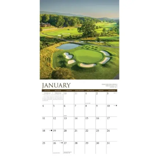 Willow Creek Press 2026 Golf with Foil Wall Calendar image {2}