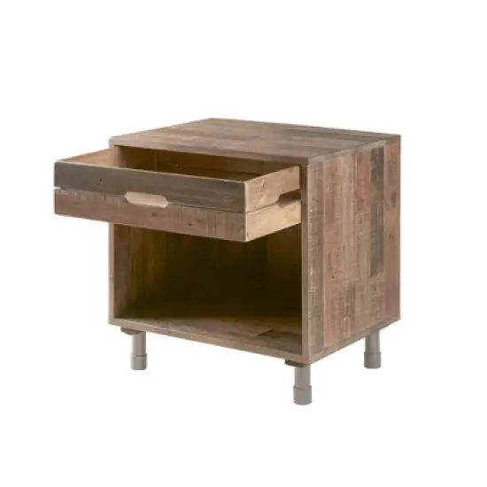 Renu Solid Wood Nightstand Natural image {3}