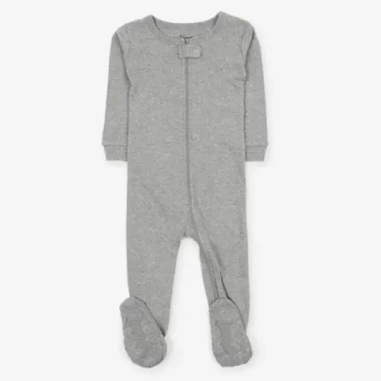 Leveret Matching Family Pajamas &ndash; Solid Light Gray &ndash; 100% Cotton &ndash; Customizable for Personalization image {1}