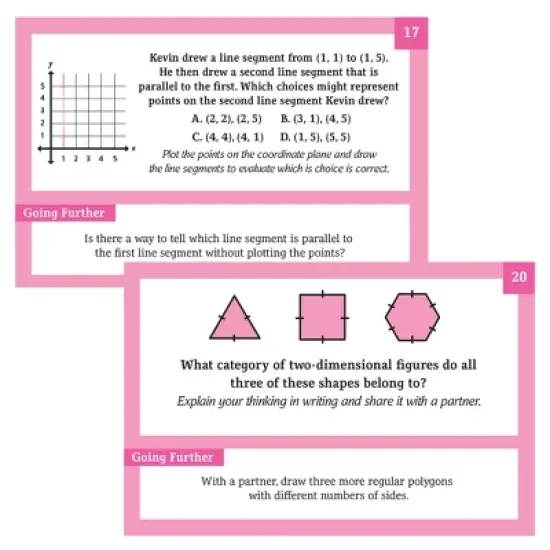 Didax Problem Solving Practice Cards, Grade 5 image {1}