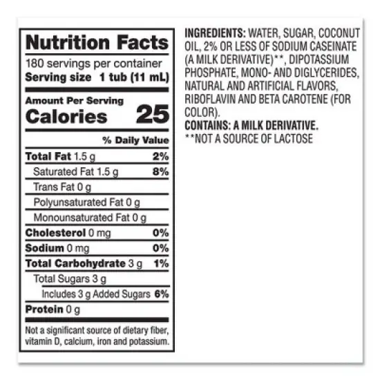 Coffee mate Liquid Coffee Creamer, Hazelnut, 0.38 oz Mini Cups, 180/Carton image {2}