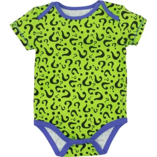 DC Comics Justice League Batman Joker Riddler Newborn Baby Boys 5 Pack Short Sleeve Bodysuits  image {5}