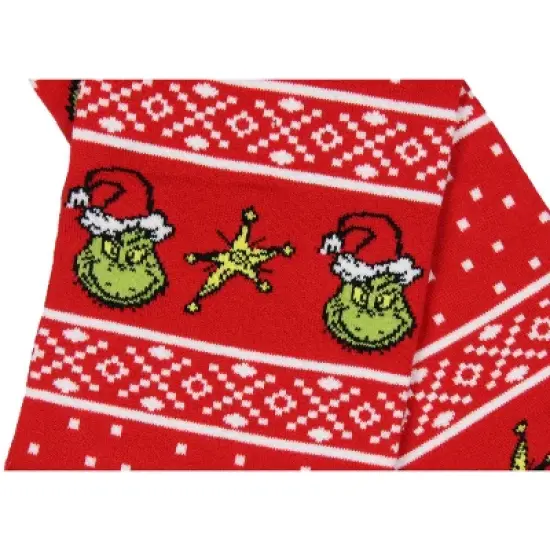 Dr. Seuss How The Grinch Stole Christmas Knit Scarf Red image {2}