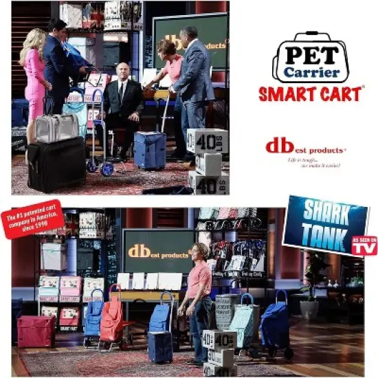 dbest products Pet Smart Cart Carrier Sport Soft Sided Collapsible Folding Travel Bag For Dogs Cats Airline Approved - 11 x 16 inch image {3}