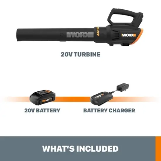 Worx WG915 Power Share 20V 10&rdquo; Chainsaw and Turbine Blower Combo (Battery and Charger Included) image {8}