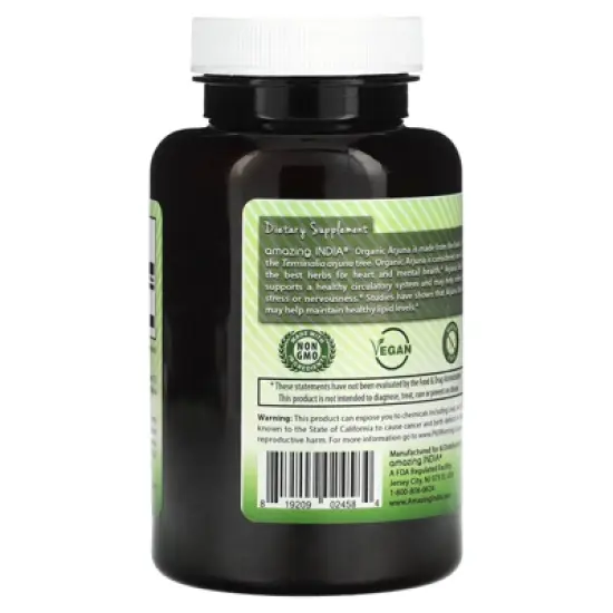 Amazing India Arjuna, 500 mg, 120 Veggie Capsules image {2}