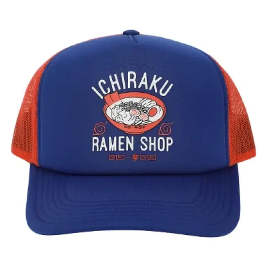 Naruto Shippuden Ichiraku Ramen Navy Blue Foam Adjustable Trucker Hat image {1}