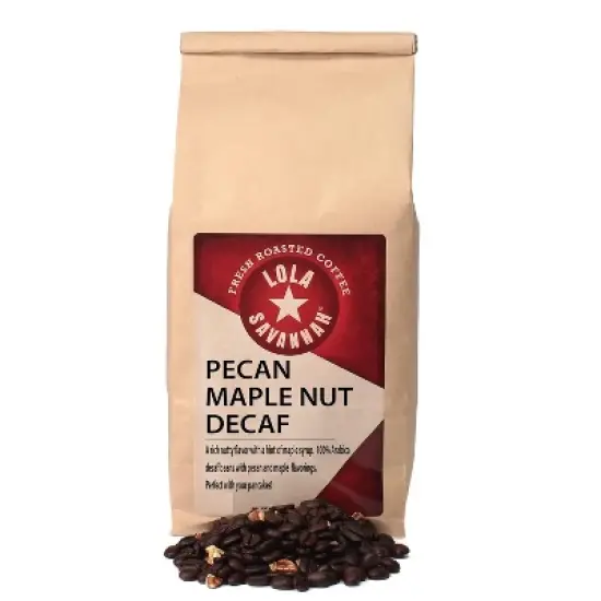 Lola Savannah Pecan Maple Nut Flavored Whole Bean Decaf Coffee - 80oz image {8}