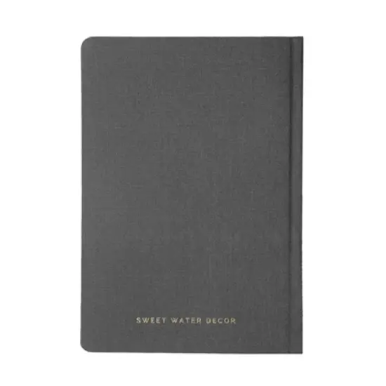 Sweet Water Decor Be Still + Know, Grey and Gold Fabric Journal image {4}