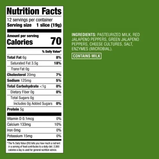 Pepper Jack Deli Sliced Cheese - 8oz/12 slices - Good & Gather&trade; image {3}