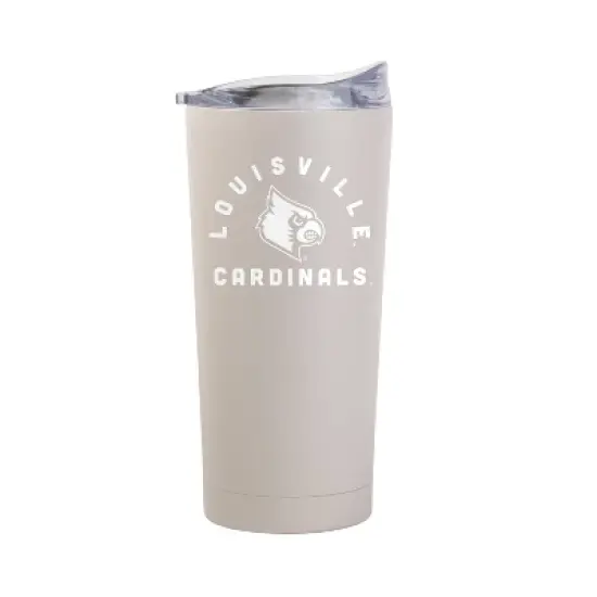 NCAA Louisville Cardinals Sand Powder Coat Tumbler - 20oz: Insulated Stainless Steel Drinkware image {1}