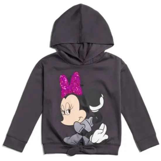 Disney Minnie Mouse Girls Sequin Pullover Fleece Hoodie Leggings Outfit Set Toddler to Big Kid image {1}