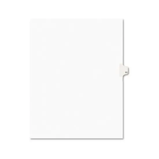Avery-Style Legal Exhibit Side Tab Divider Title: 11 Letter White 25/Pack 11921 image {6}