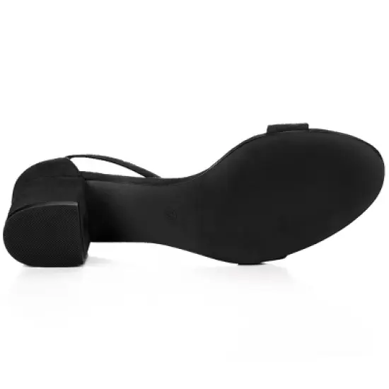 Perphy Ankle Strap Open Toe Block Heels Sandals for Women image {4}