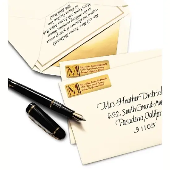 Avery Foil Mailing Labels, Gold, 3/4" x 2-1/4", 300 Labels (8987) image {5}