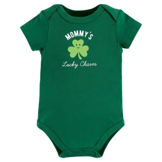 Hudson Baby Infant Boy Cotton Bodysuits, Lucky Charm image {4}