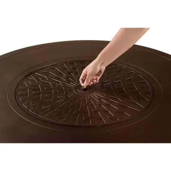 Oakland Living Aluminum Round 44" Patio Dining Table image {4}